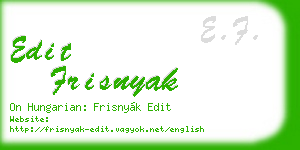 edit frisnyak business card