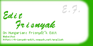 edit frisnyak business card